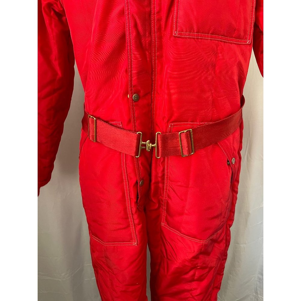 Vintage RefrigiWear Garment Red Insulated Overall/Suit - Picture 4 of 14